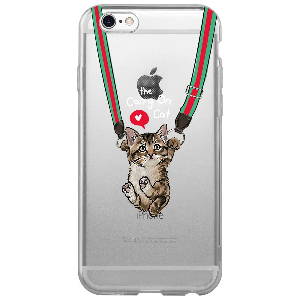 Apple iPhone 6S Şeffaf Telefon Kılıfı - Sevimli Yavru Kedi