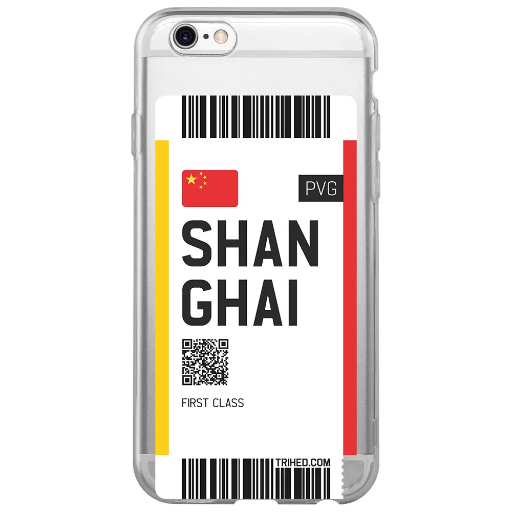 Apple iPhone 6S Şeffaf Telefon Kılıfı - Shanghai Bileti
