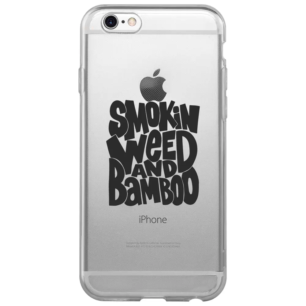 Apple iPhone 6S Şeffaf Telefon Kılıfı - Smokin Weed