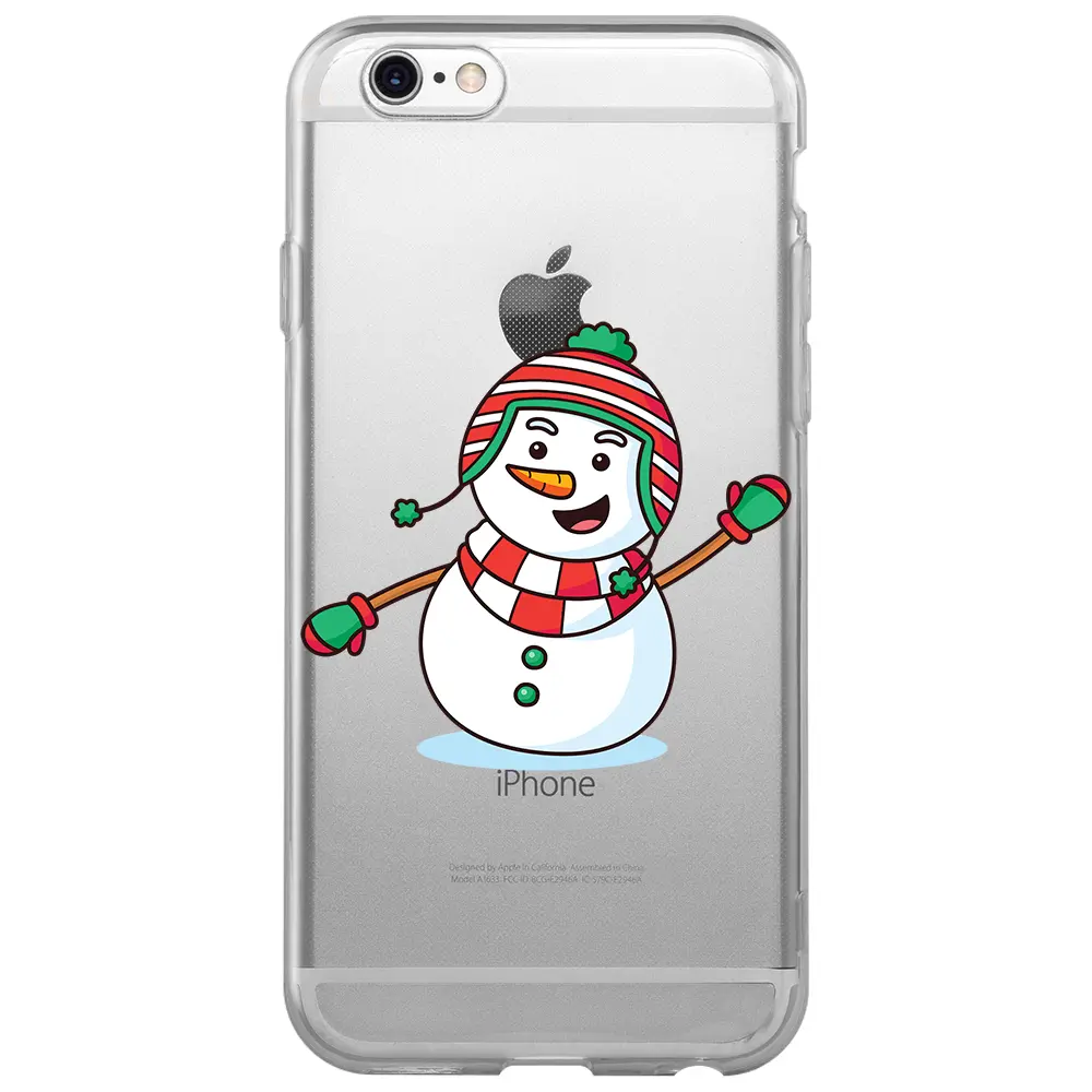 Apple iPhone 6S Şeffaf Telefon Kılıfı - Snowman 2