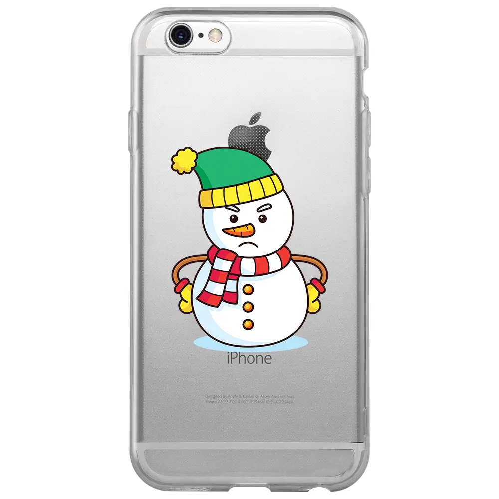 Apple iPhone 6S Şeffaf Telefon Kılıfı - Snowman 3