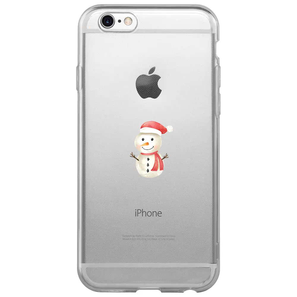 Apple iPhone 6S Şeffaf Telefon Kılıfı - Snowman