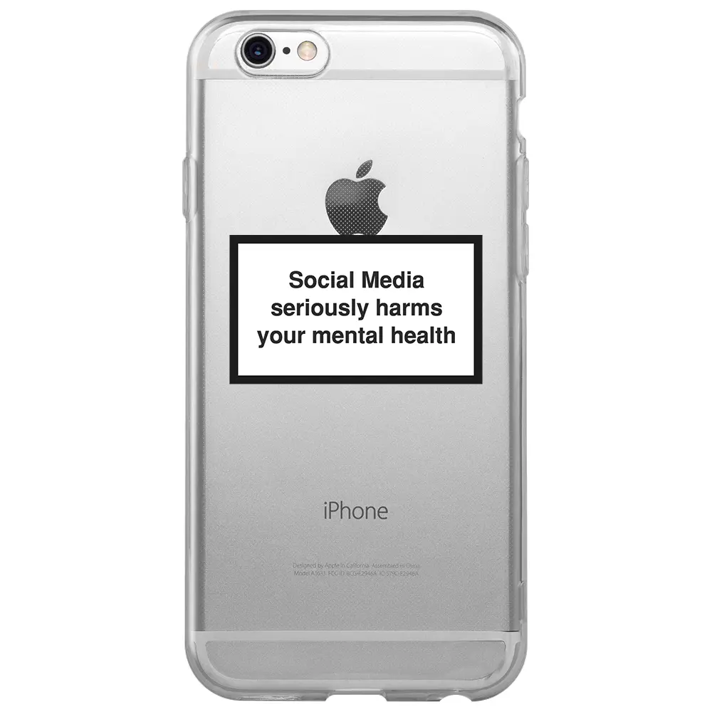 Apple iPhone 6S Şeffaf Telefon Kılıfı - Social Media
