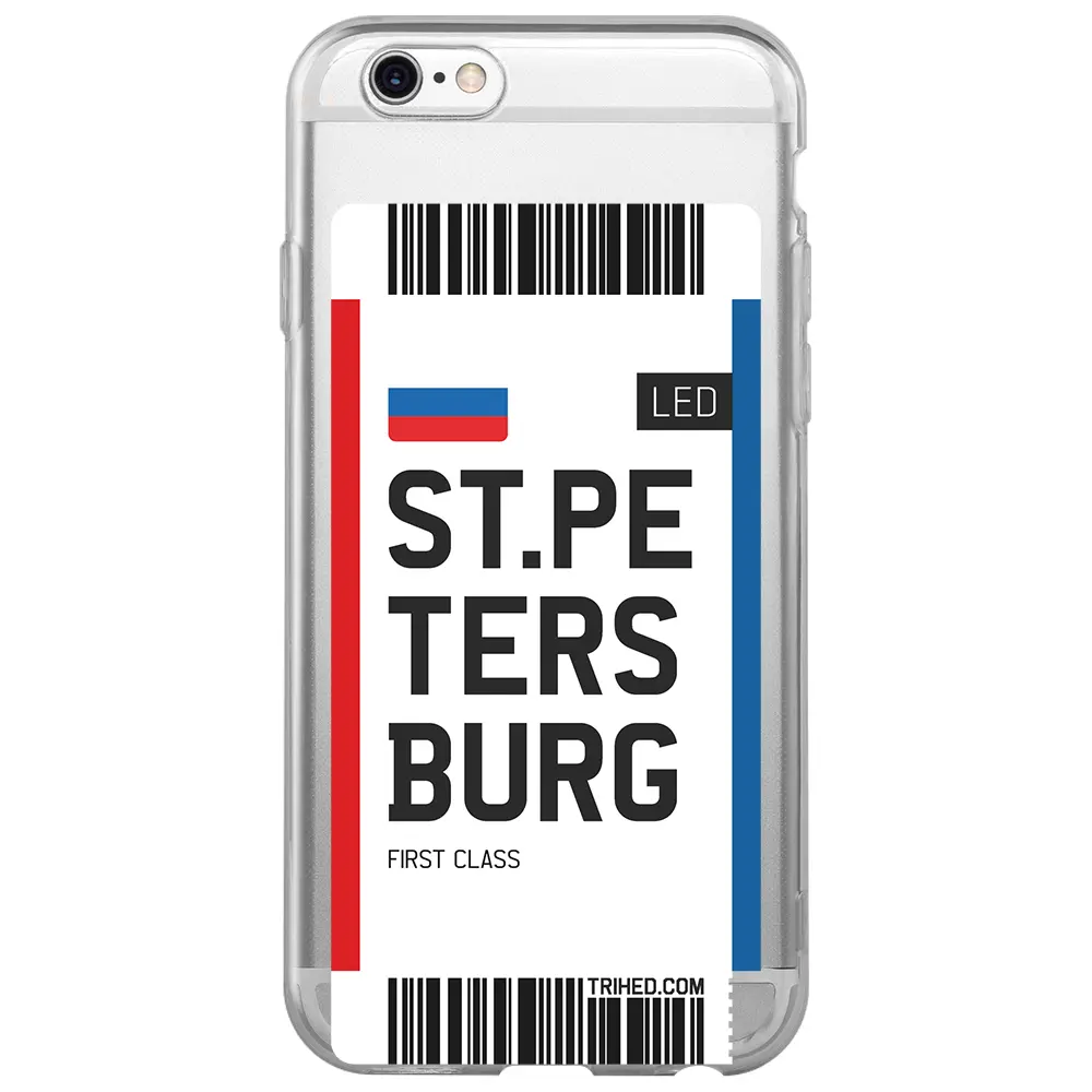 Apple iPhone 6S Şeffaf Telefon Kılıfı - St. Petersburg Bileti