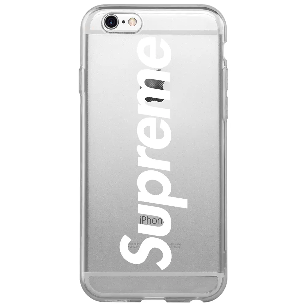 Apple iPhone 6S Şeffaf Telefon Kılıfı - Supreme