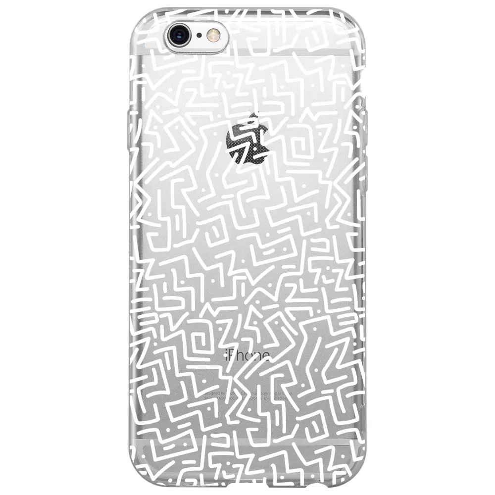 Apple iPhone 6S Şeffaf Telefon Kılıfı - Sweet Doodle White