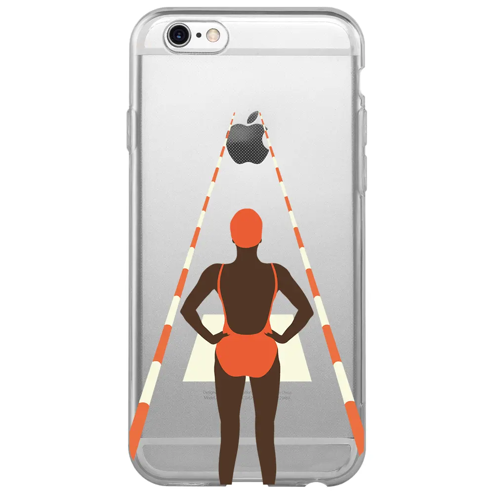 Apple iPhone 6S Şeffaf Telefon Kılıfı - Swimmer