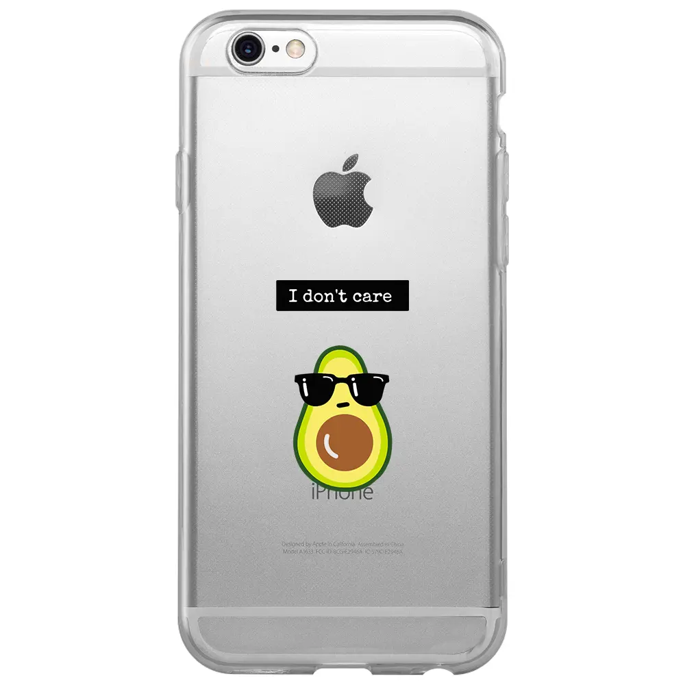 Apple iPhone 6S Şeffaf Telefon Kılıfı - Thug Avokado