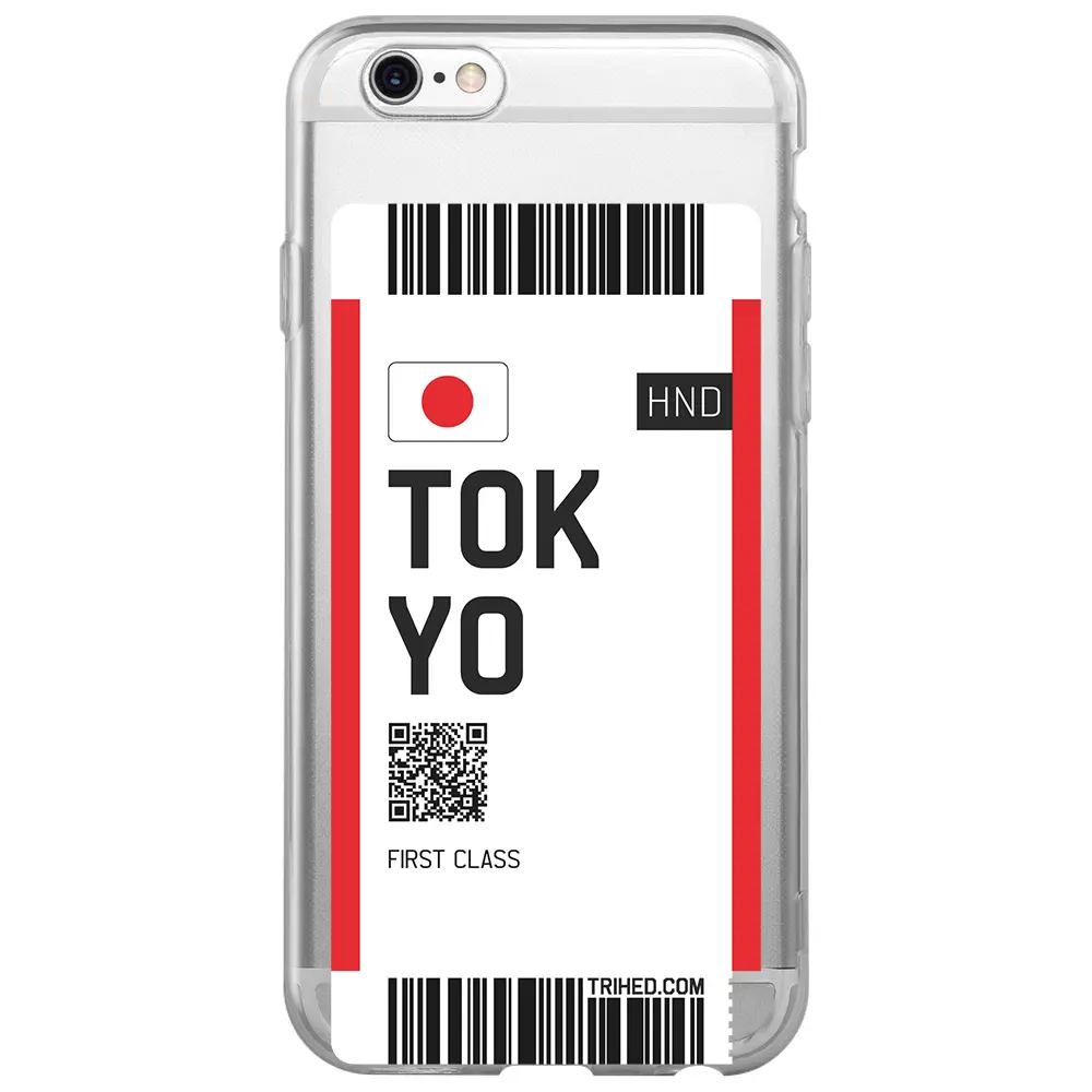 Apple iPhone 6S Şeffaf Telefon Kılıfı - Tokyo Bileti