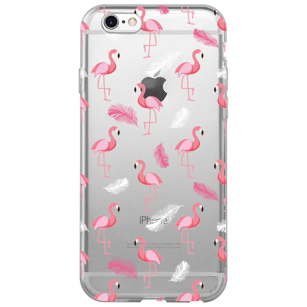 Apple iPhone 6S Şeffaf Telefon Kılıfı - Tuy ve Flamingo