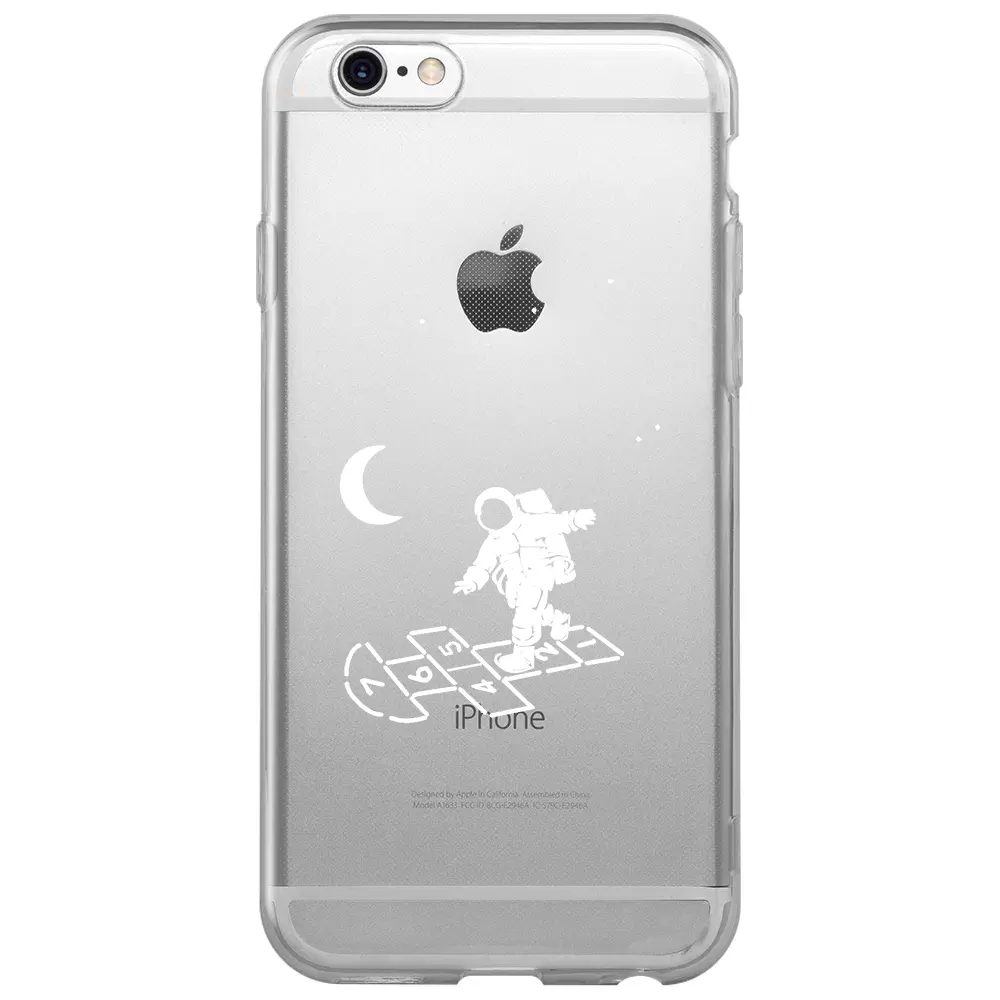 Apple iPhone 6S Şeffaf Telefon Kılıfı - Uzayda Oyun