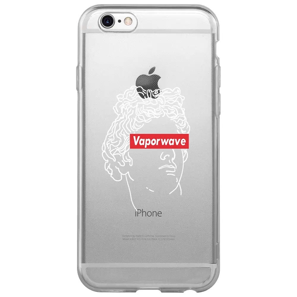 Apple iPhone 6S Şeffaf Telefon Kılıfı - Vaporwave