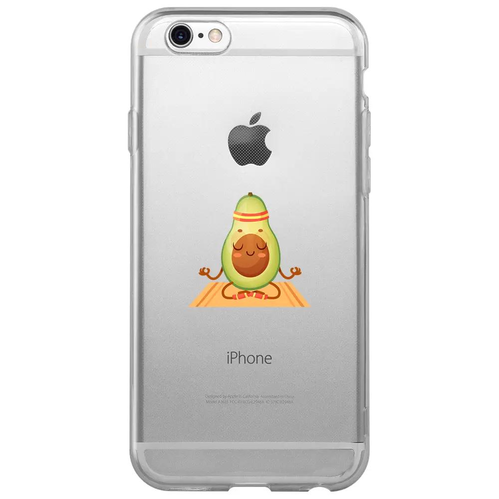 Apple iPhone 6S Şeffaf Telefon Kılıfı - Yogacado Avokado