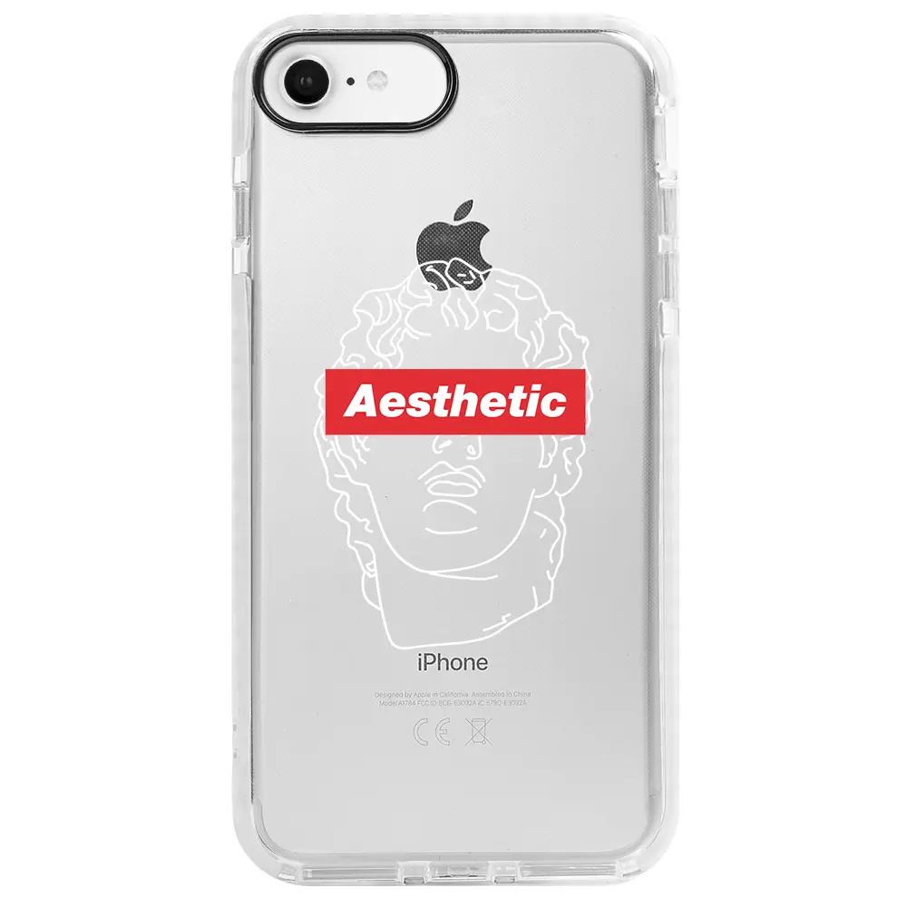 Apple iPhone 7 Beyaz Impact Premium Telefon Kılıfı - Aesthetic