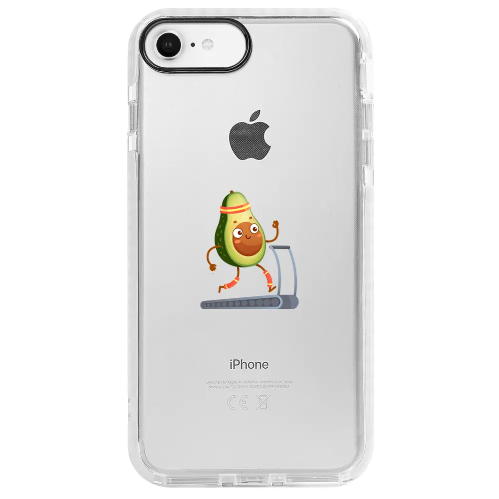 Apple iPhone 7 Beyaz Impact Premium Telefon Kılıfı - Avokado Run