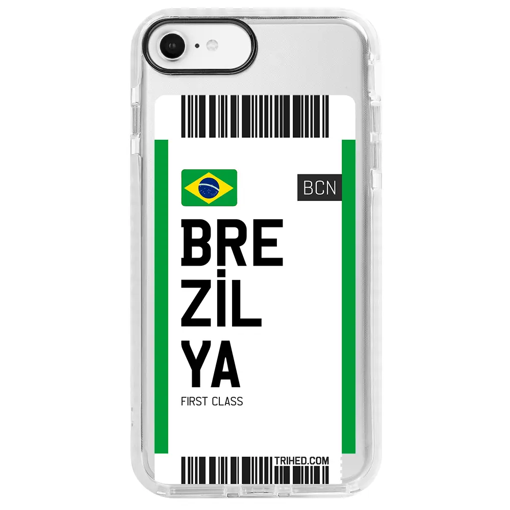 Apple iPhone 7 Beyaz Impact Premium Telefon Kılıfı - Brezilya Bileti