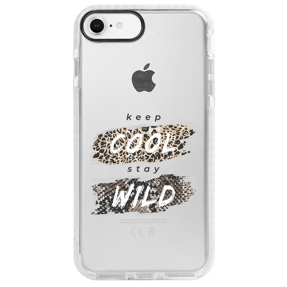 Apple iPhone 7 Beyaz Impact Premium Telefon Kılıfı - Cool Wild