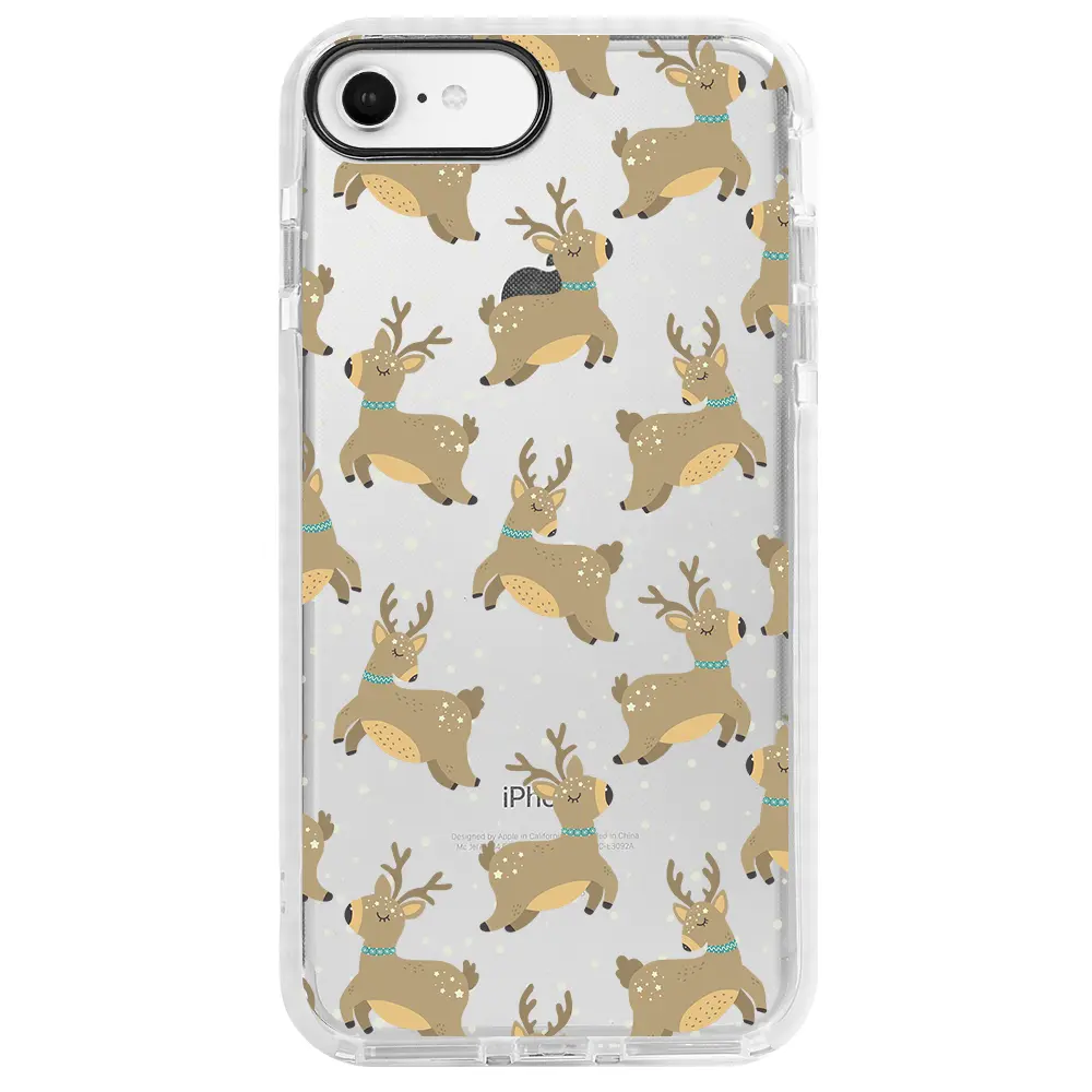 Apple iPhone 7 Beyaz Impact Premium Telefon Kılıfı - Dear Deer