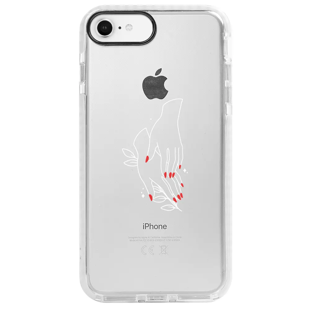 Apple iPhone 7 Beyaz Impact Premium Telefon Kılıfı - Eller