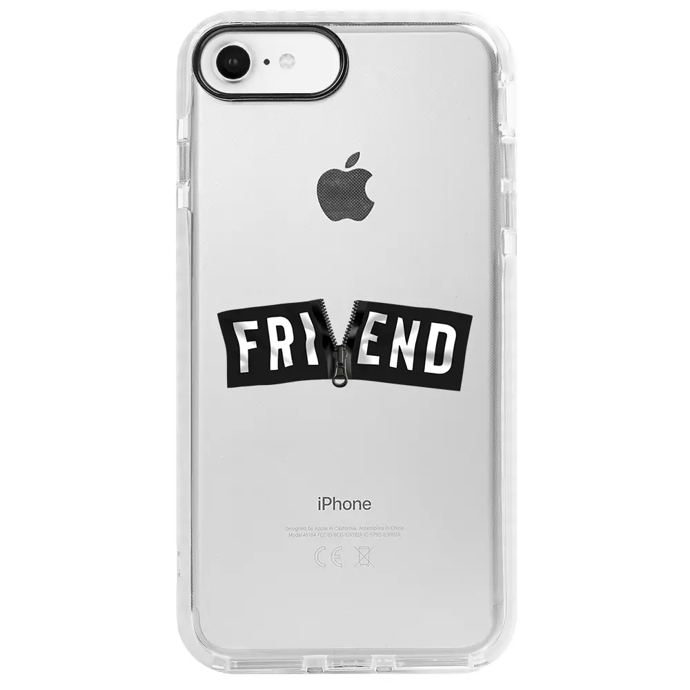 Apple iPhone 7 Beyaz Impact Premium Telefon Kılıfı - Friend