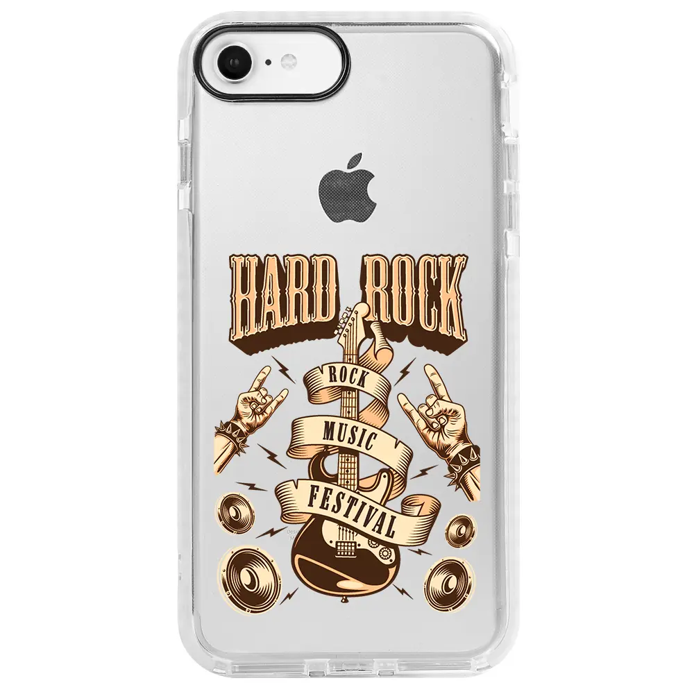 Apple iPhone 7 Beyaz Impact Premium Telefon Kılıfı - Hard Rock