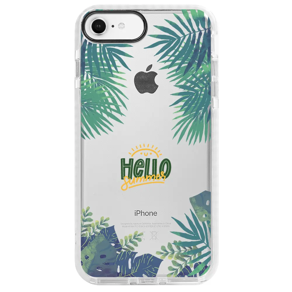 Apple iPhone 7 Beyaz Impact Premium Telefon Kılıfı - Hello Summer