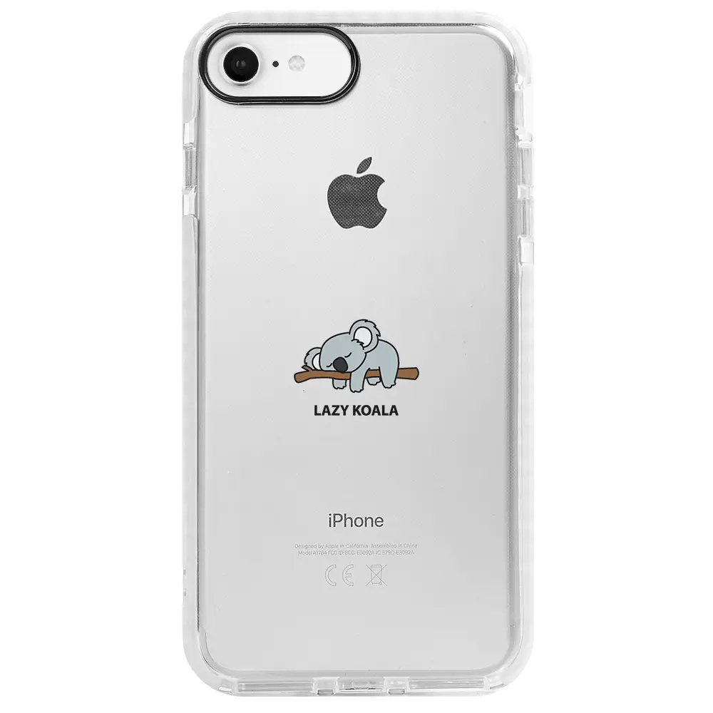 Apple iPhone 7 Beyaz Impact Premium Telefon Kılıfı - Lazy Koala