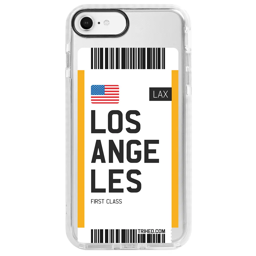 Apple iPhone 7 Beyaz Impact Premium Telefon Kılıfı - Los Angeles Bileti