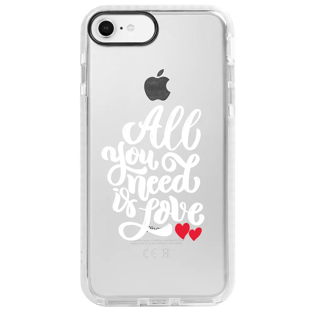 Apple iPhone 7 Beyaz Impact Premium Telefon Kılıfı - Need Love