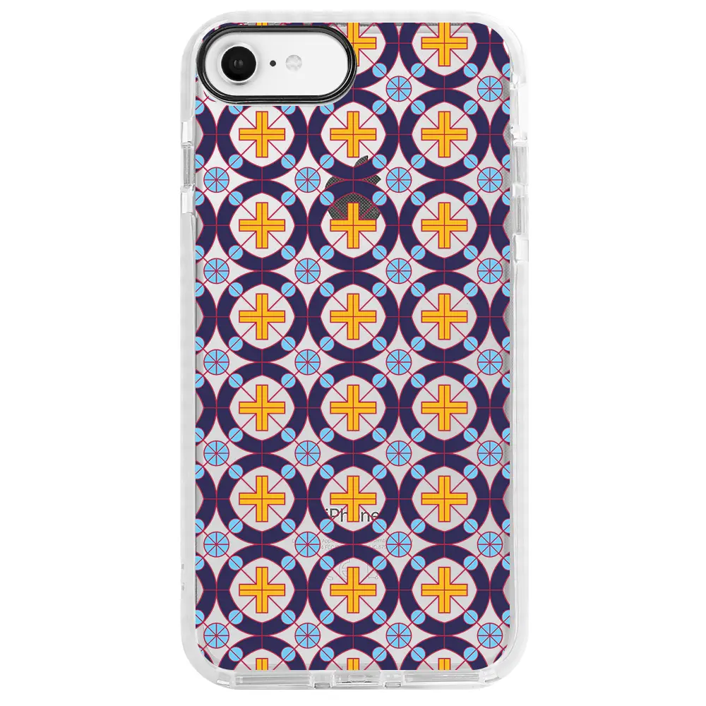 Apple iPhone 7 Beyaz Impact Premium Telefon Kılıfı - Ottomans Tiles