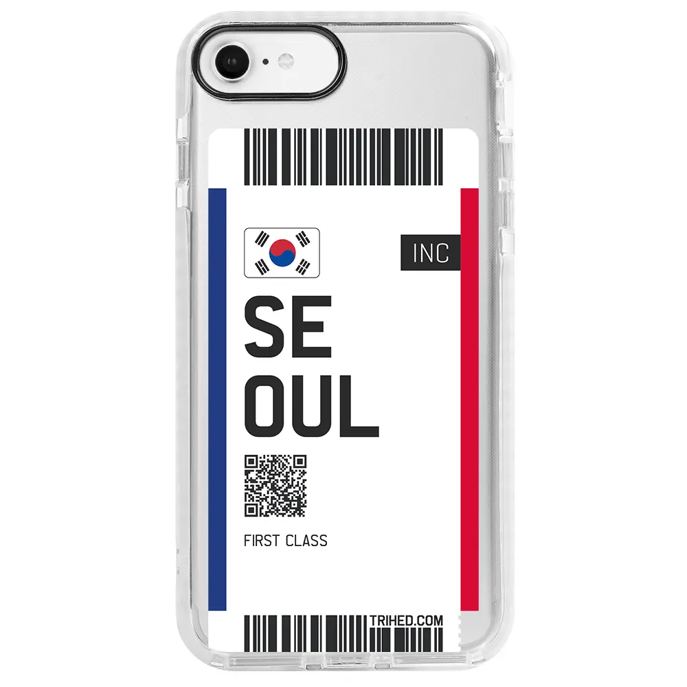 Apple iPhone 7 Beyaz Impact Premium Telefon Kılıfı - Seoul Bileti