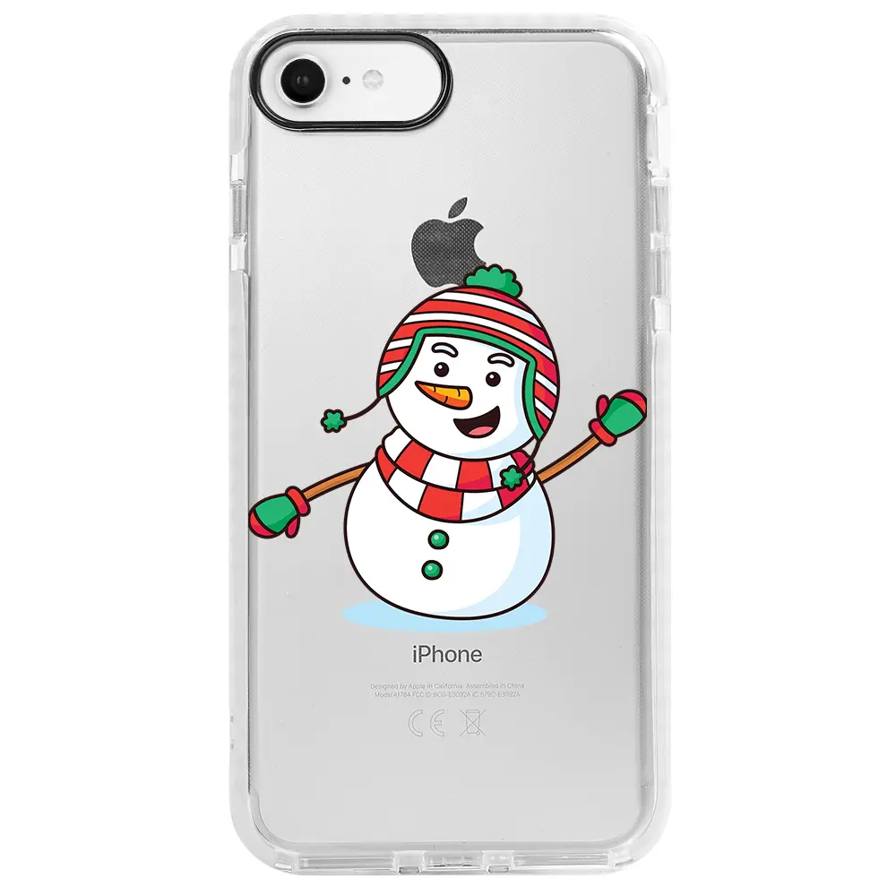 Apple iPhone 7 Beyaz Impact Premium Telefon Kılıfı - Snowman 2