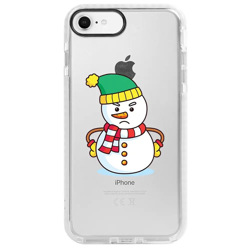 Apple iPhone 7 Beyaz Impact Premium Telefon Kılıfı - Snowman 3