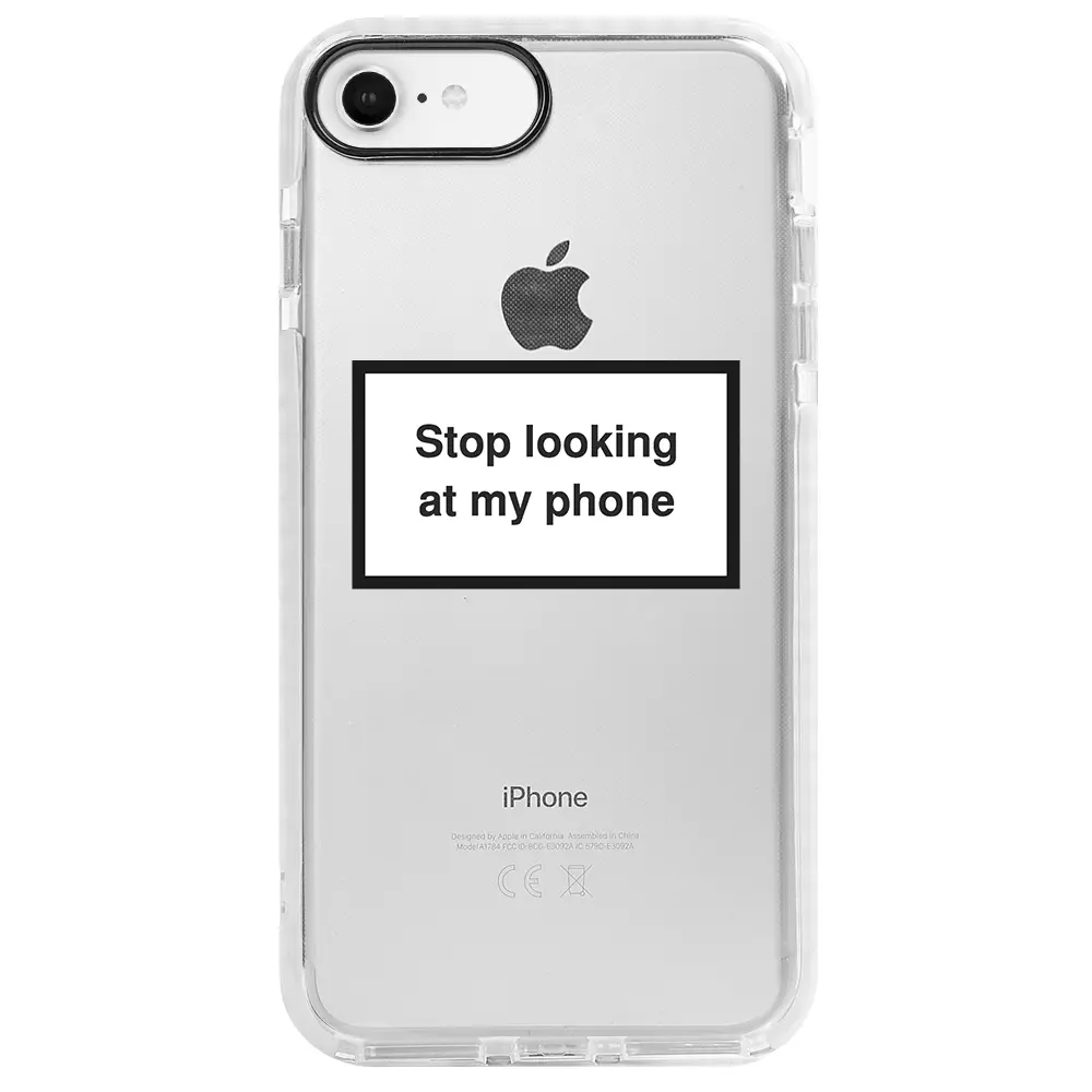 Apple iPhone 7 Beyaz Impact Premium Telefon Kılıfı - Stop Looking 2