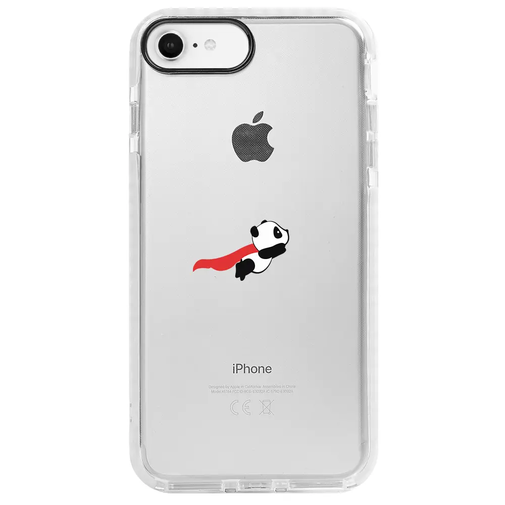 Apple iPhone 7 Beyaz Impact Premium Telefon Kılıfı - Uçan Panda