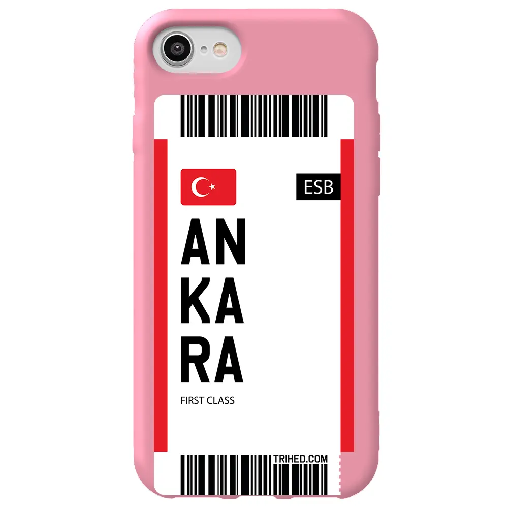 Apple iPhone 7 Pembe Renkli Silikon Telefon Kılıfı - Ankara Bileti