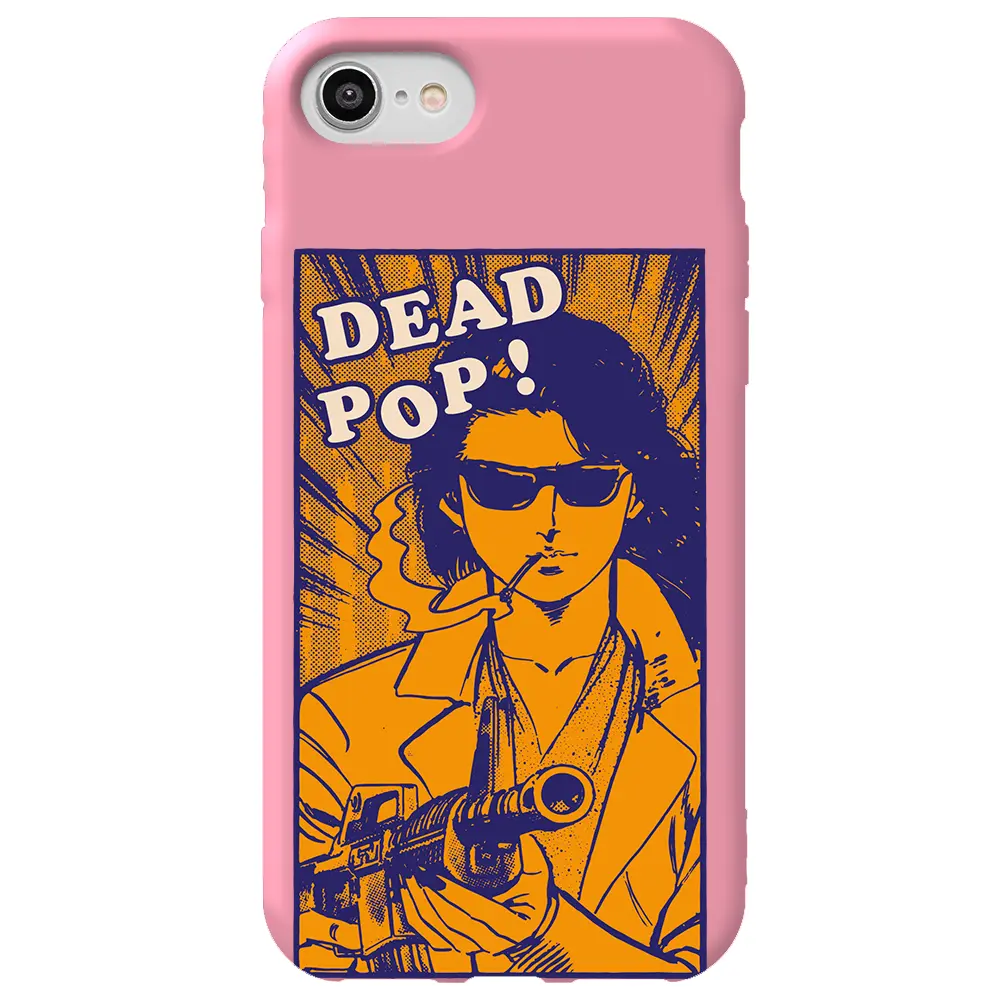 Apple iPhone 7 Pembe Renkli Silikon Telefon Kılıfı - Dead Pop