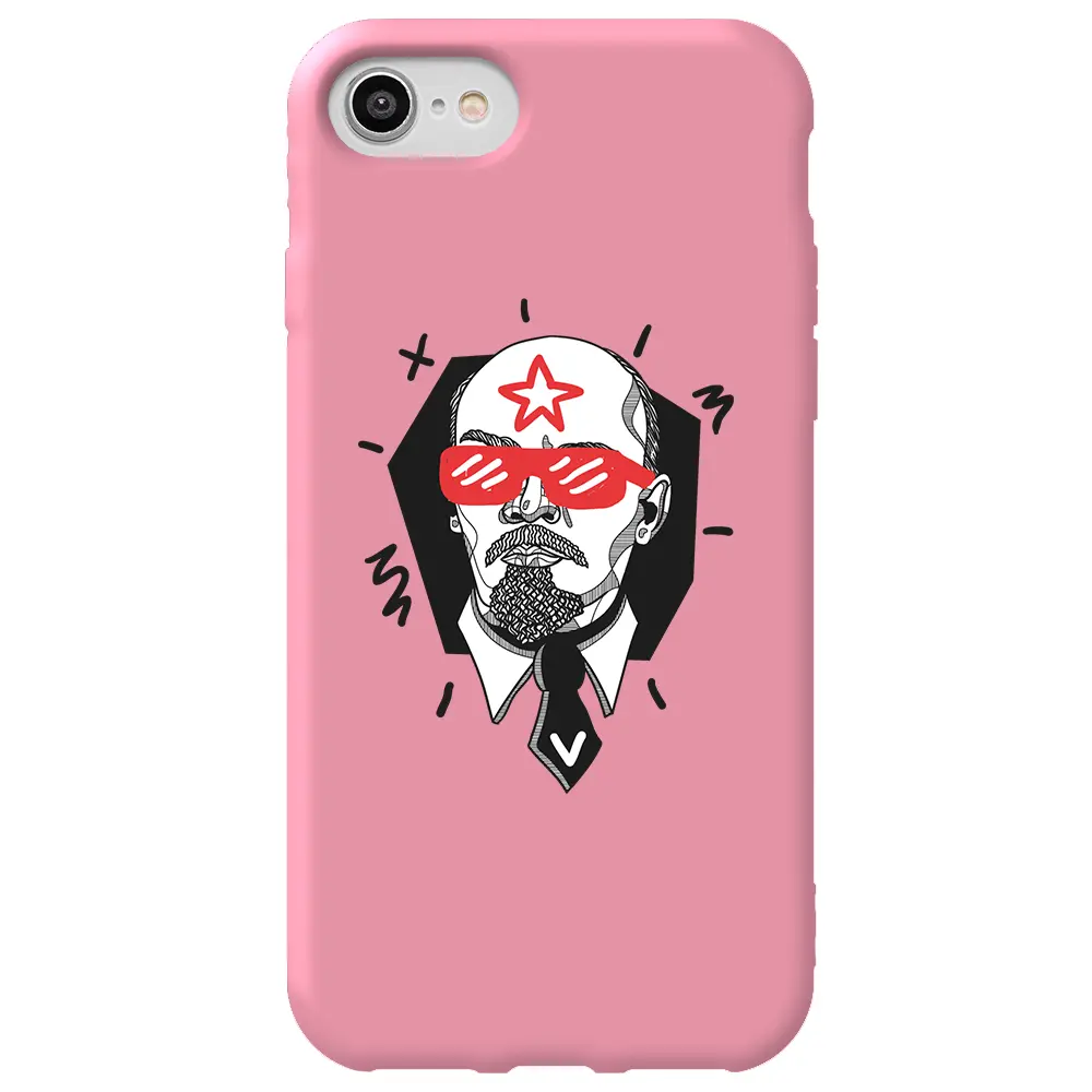Apple iPhone 7 Pembe Renkli Silikon Telefon Kılıfı - Lenin