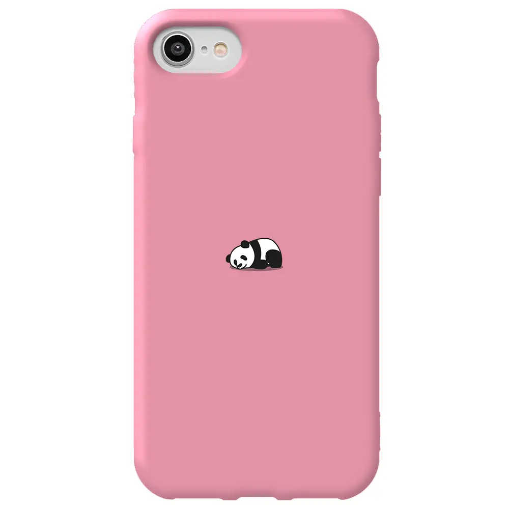 Apple iPhone 7 Pembe Renkli Silikon Telefon Kılıfı - Miskin Panda