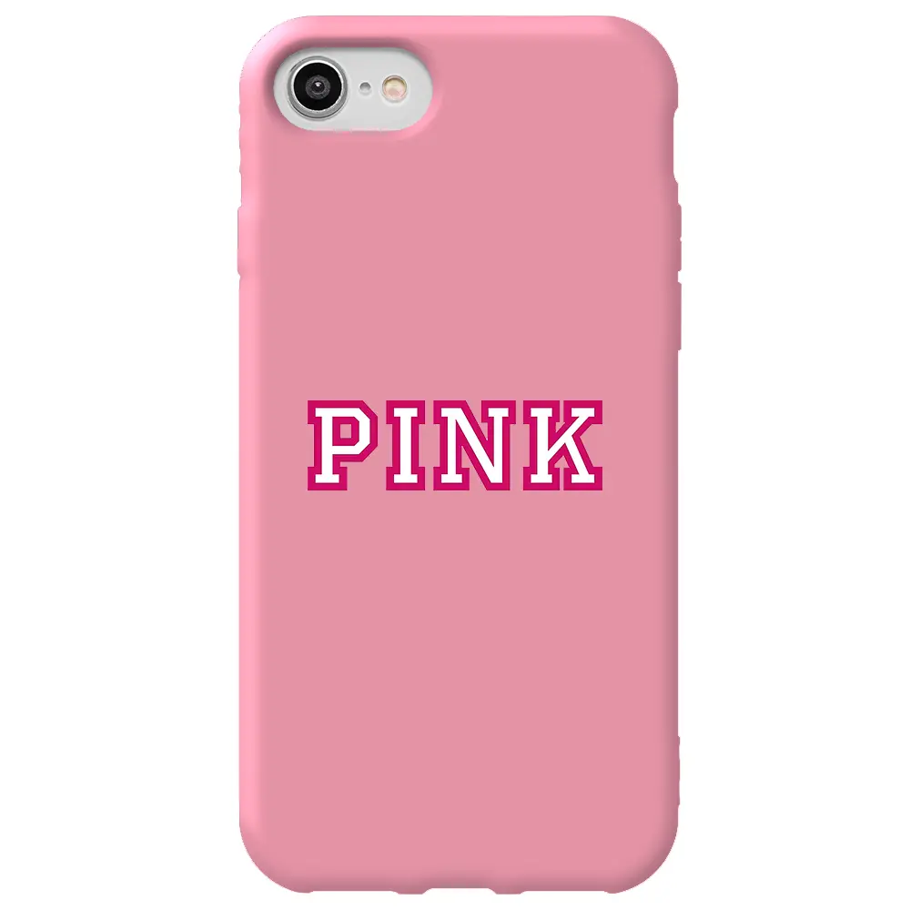 Apple iPhone 7 Pembe Renkli Silikon Telefon Kılıfı - Pink