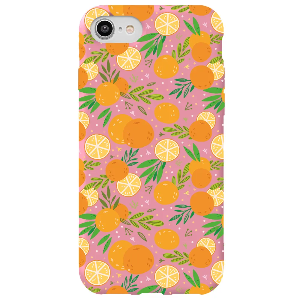 Apple iPhone 7 Pembe Renkli Silikon Telefon Kılıfı - Portakal Bahçesi 2