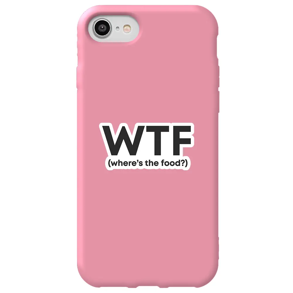 Apple iPhone 7 Pembe Renkli Silikon Telefon Kılıfı - WTF