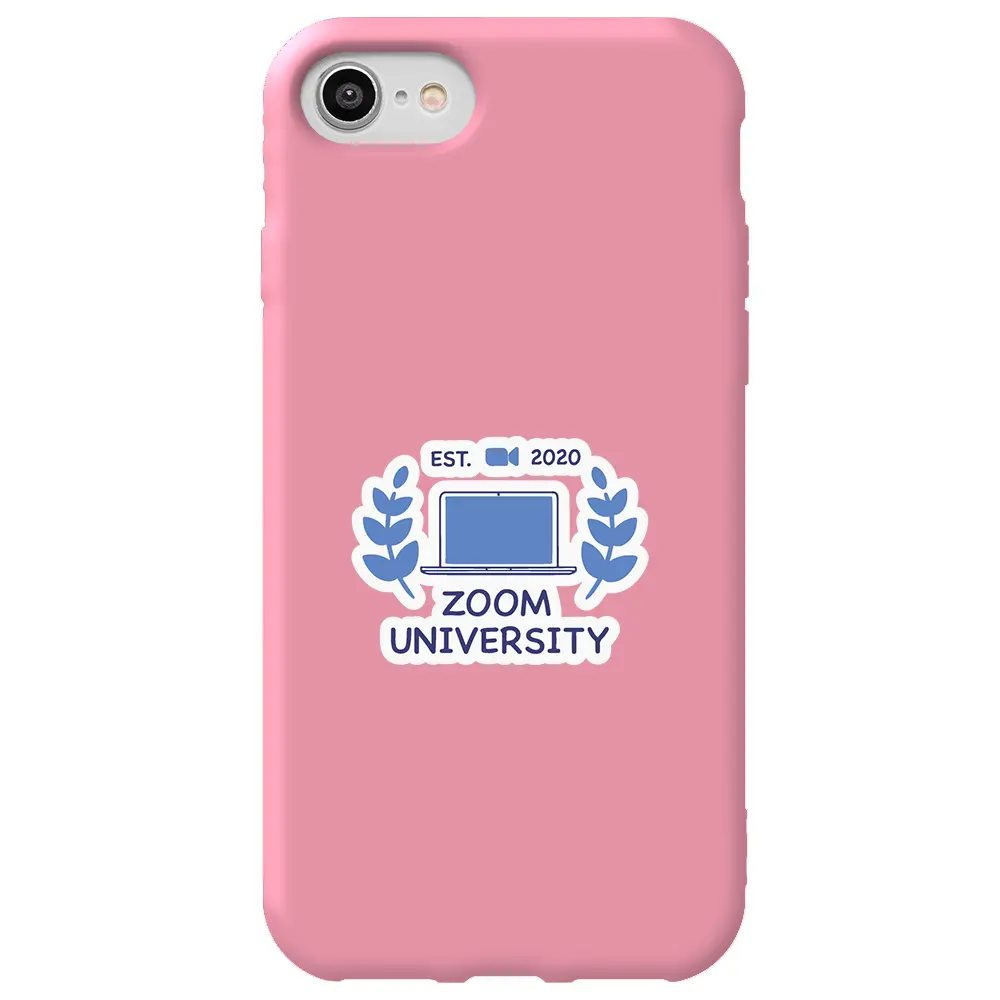 Apple iPhone 7 Pembe Renkli Silikon Telefon Kılıfı - Zoom Üniversitesi
