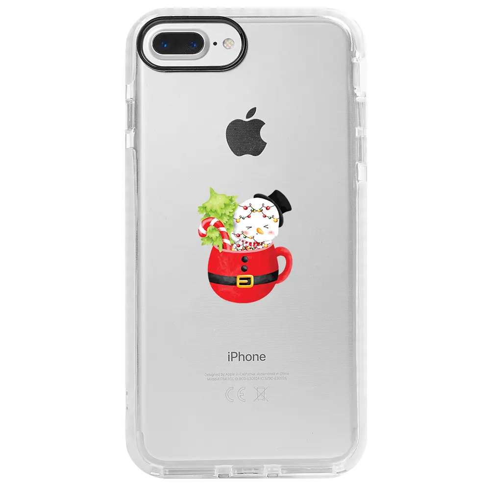 Apple iPhone 7 Plus Beyaz Impact Premium Telefon Kılıfı - A cup of Xmas 7
