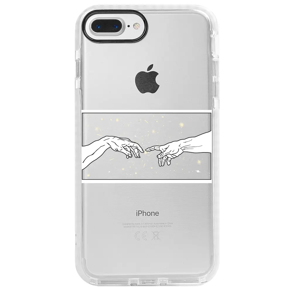Apple iPhone 7 Plus Beyaz Impact Premium Telefon Kılıfı - Adem'in Yaratılışı 2