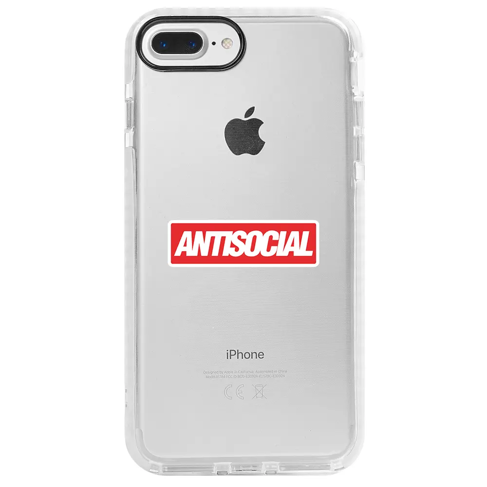 Apple iPhone 7 Plus Beyaz Impact Premium Telefon Kılıfı - Anti Sosyal