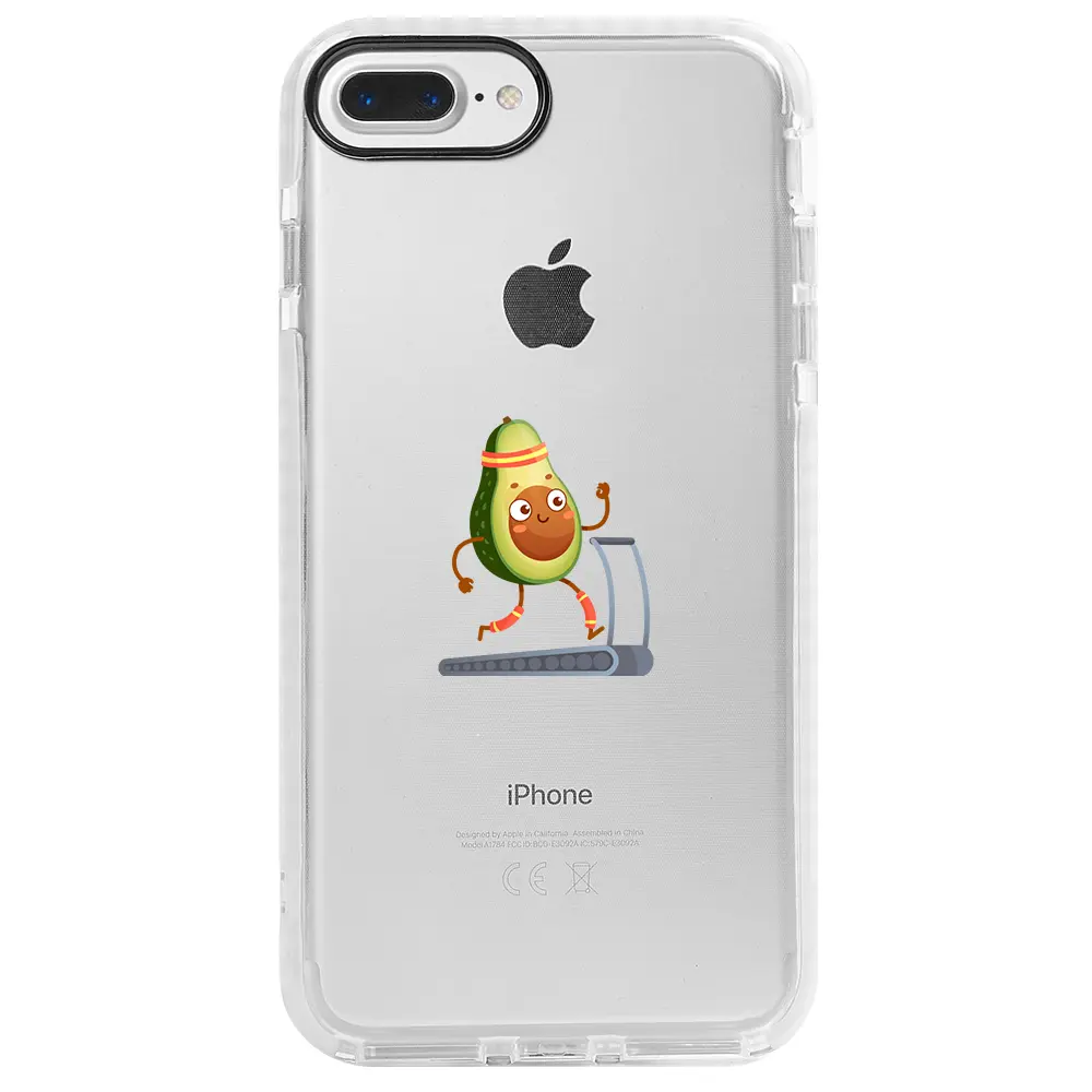 Apple iPhone 7 Plus Beyaz Impact Premium Telefon Kılıfı - Avokado Run
