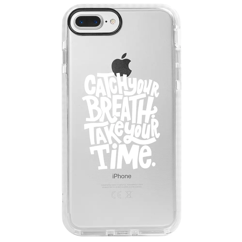 Apple iPhone 7 Plus Beyaz Impact Premium Telefon Kılıfı - Catch Your Breath