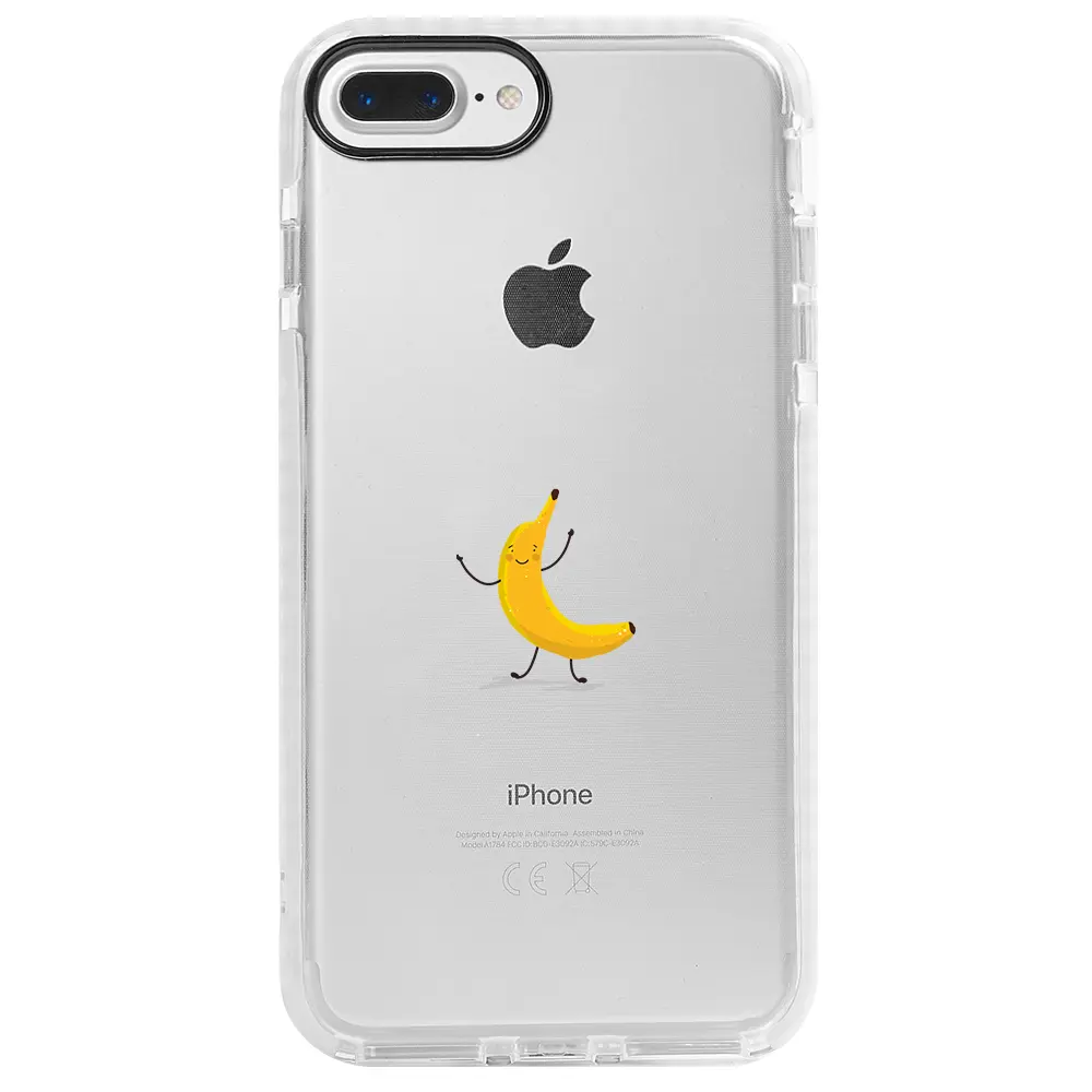 Apple iPhone 7 Plus Beyaz Impact Premium Telefon Kılıfı - Cute Muz