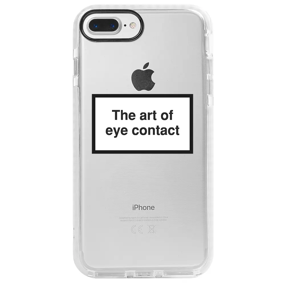 Apple iPhone 7 Plus Beyaz Impact Premium Telefon Kılıfı - Eye Contact